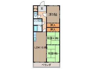 サンベ－ル高槻の物件間取画像